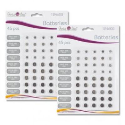 Pile bouton - pack de 90 piles - 6 tailles différentes