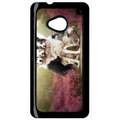 Coque HTC m7 trois chiens copains