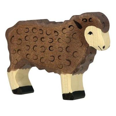 HOLZTIGER - 80075 - FIGURINE - MOUTON, DEBOUT - NOIR