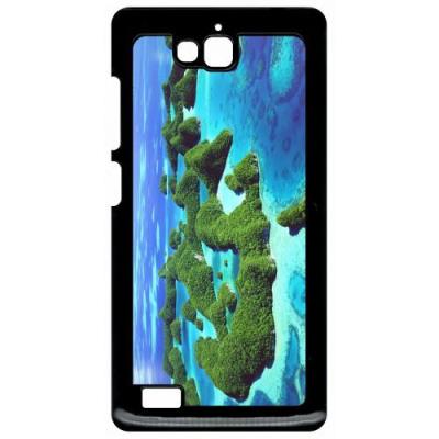 Coque huawei honor 3c et 3c 4g plage avec dunes de verdure
