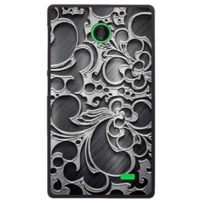 Coque rigide pour Nokia X avec impression Motifs arabesque noir