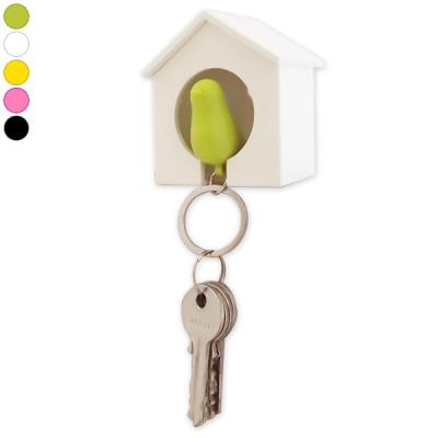 Cabane range-clés et porte-clés oiseau cabane marron