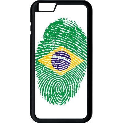 Coque apple iphone 6+ plus empreinte digitale drapeau bresil brazil