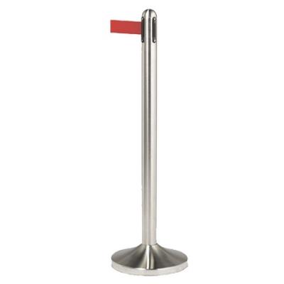 Poteau à corde rétractable 2,10m rouge avec socle