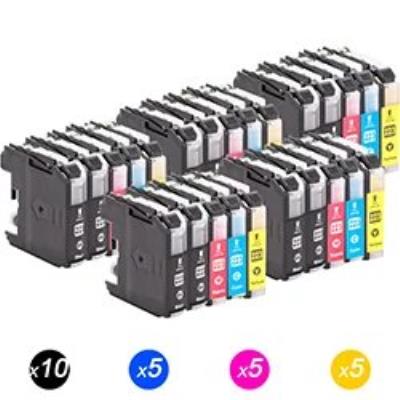 Lot De 6 Cartouches D'encre Compatible Brother - Cyan, Magenta, Jaune - Pour DCP-J562DW, MFC-J480DW, Etc.