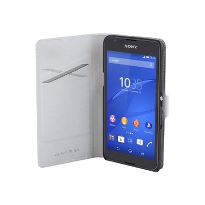 Muvit MFX slim folio - Flip cover voor mobiele telefoon - polyurethaan, polycarbonaat - wit - voor Sony XPERIA E4g