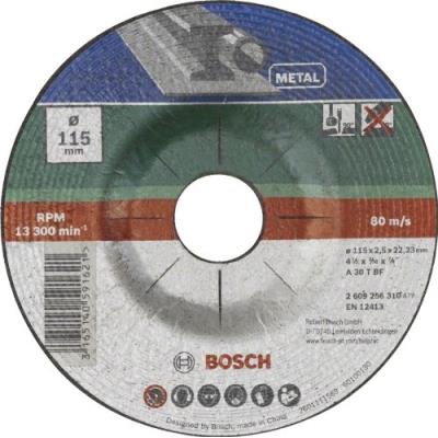 Bosch 2609256310 Disque à Tronçonner à Moyeu Déporté Pour Métaux Diamètre 115 Mm Diamètre D'Alésage 22/23 Epaisseur 2,5 Mm