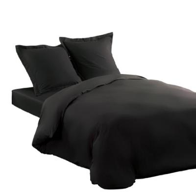 Douceur d'intérieur 1640741 housse de couette - uni - charbon - 220 x 240 cm