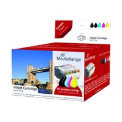 MediaRange - 5 - zwart, geel, cyaan, magenta - inktcartridge (alternatief voor: Canon PGI-5BK, Canon CLI-8)