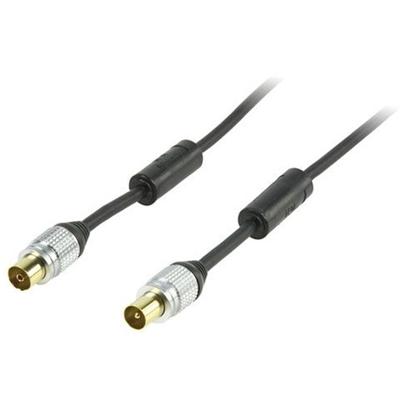 Femelle 10m couleur noir Câble Cordon coaxial Antenne TV Mâle