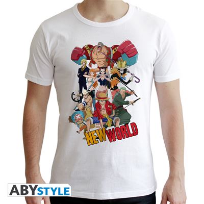ONE PIECE - Tshirt Groupe New World homme white L