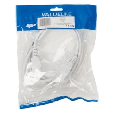Câble dalimentation schuko mâle coudé - iec-320-c13 2.00 m blanc valueline