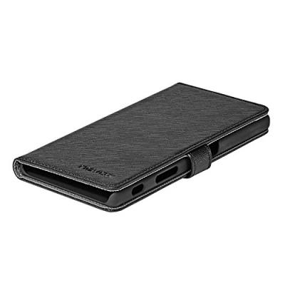 Nevox ORDO - Étui à rabat pour téléphone portable - cuir PU - noir - pour Sony XPERIA Z5