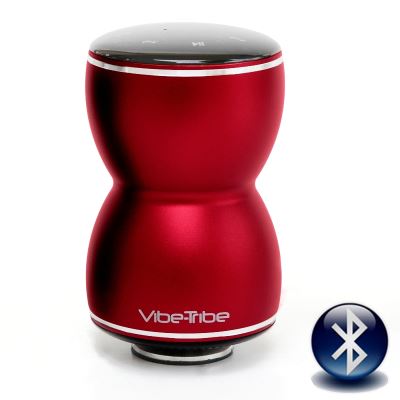 Vibe-Tribe Thor Red: 20Watt Haut-parleurs a Vibration Sans Fil, Bluetooth, Fente carte SD, Ecran Tactile & Mains-libres