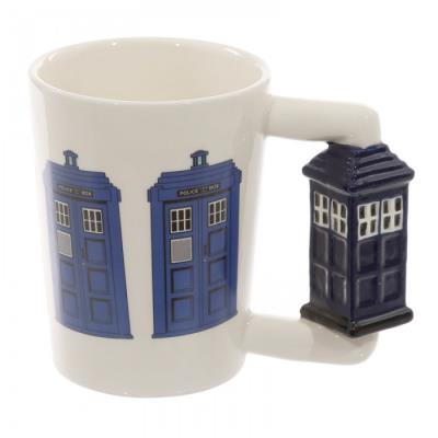 Mug avec anse en forme de cabine de police anglaise