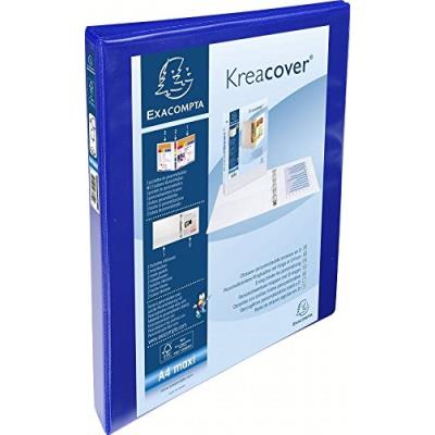 Classeur 4 anneaux en d 16mm remborde 3 pochettes exterieures krea cover - a4 maxi exacompta 51840bodse