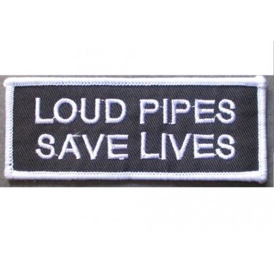 patch loud pipes save lives biker ecusson thermocollant