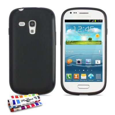 Coque Souple ORIGINAL Ultra Fine Noir Le Glossy Hybrid de MUZZANO pour SAMSUNG GALAXY S3 MINI