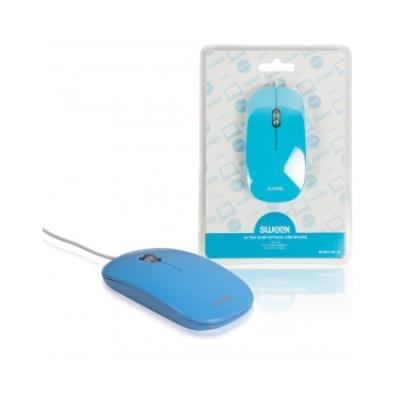 Souris optique usb ultra-mince 1000ppp bleue sweex