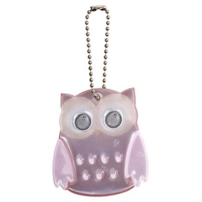 Moses porte-clés hibou glimmis rose