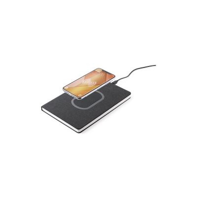 Bloc-notes avec Chargeur Sans Fil Qi Noir 146185 (Couleur Noir)