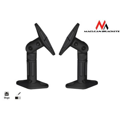 Maclean mc-528 2x mur support de montage pour haut-parleur boîtes de montage noir mc-528b