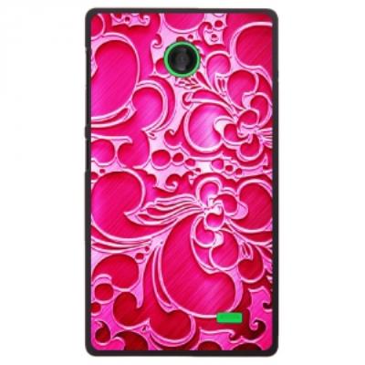 Coque rigide pour Nokia X avec impression Motifs arabesque fushia