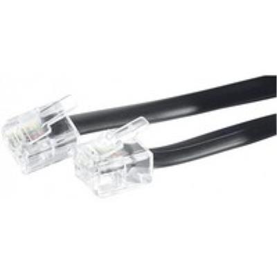 deXlan telefoonkabel - 2 m - zwart