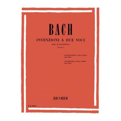 Partitions classique RICORDI BACH J.S. - INVENZIONI A 2 VOCI ANNOTATA - PIANO Piano