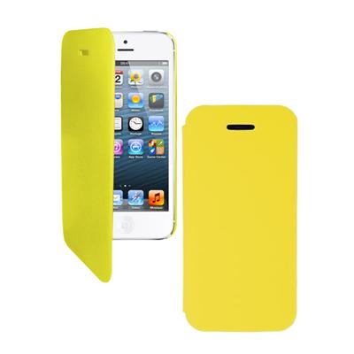 Etui à rabat latéral jaune iPhone 5