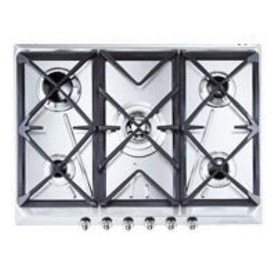 Smeg SRV576GH5 table de cuisson au gaz - inox - inox