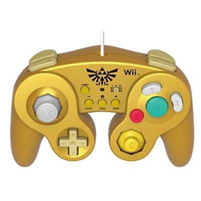 Manette gold forme Game Cube Zelda pour Nintendo Wii U