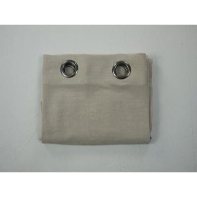 Linder 0269/29/375 rideau avec 8 oeillets fusil ronds polyester/lin lavé beige naturel 140 x 250 cm