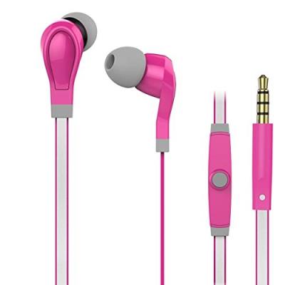 Maxell 303747 Bright Sons écouteurs intra-auriculaires avec câble et réfléchissantes Microphone Jack 3,5 mm Rose