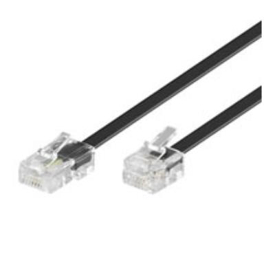 Wentronic câble modulaire 4 broches fiche 8p4c vers fiche 6p4c 10m noir