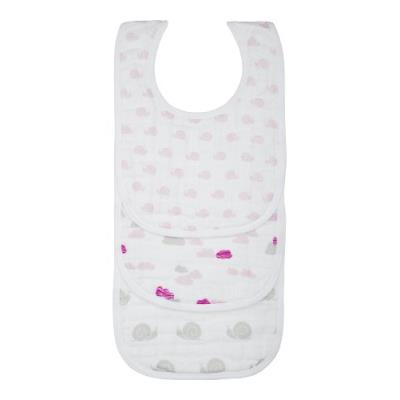 Lässig muslin bib value pack snail et clouds filles 3 pièces light pink