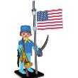 Plastoy - Playmobil statuette Nostalgia Collection Cavalier Américain 25 cm