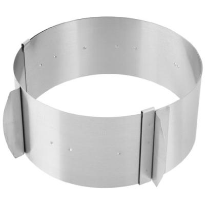 FACKELMANN 43407 CERCLE À PÂTISSERIE 2 POIGNÉES 16-30 CM INOX