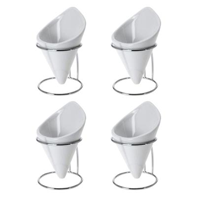 Lot de 4 cornets de présentation pour apéro fritte