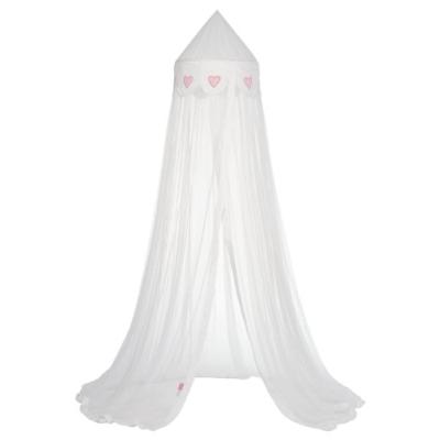 taftan - ciel de lit coeur patchwork blanc / rose - blanc