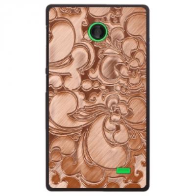 Coque rigide pour Nokia X avec impression Motifs arabesque bronze