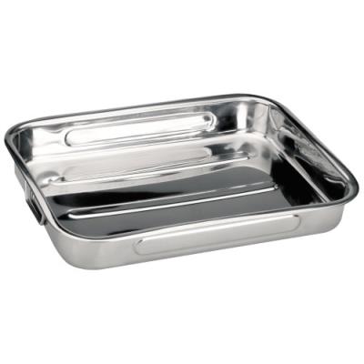 Ibili 651840 plat à rôtir en inox avec anses pliantes 40 cm bistrot