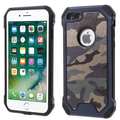 Etui en PU Camouflage Back pour iPhone 7 plus 5.5 - Bleu