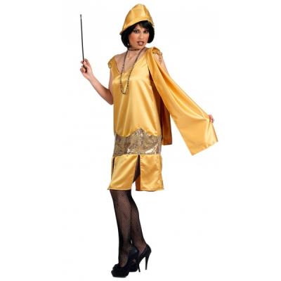 Costume de charleston doré haut de gamme - S