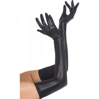 Gants noir effet cuir