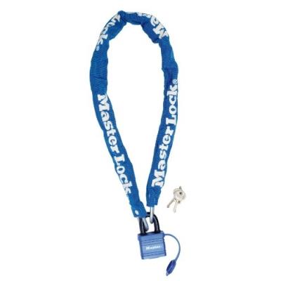 Master lock chaîne cadenas en acier bleu 90 m