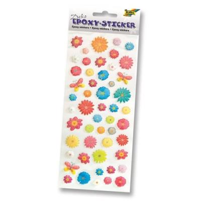 FOLIA Planche de Stickers Epoxy Fleurs