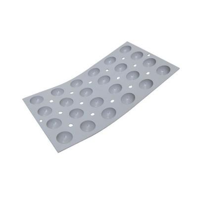 Elastomoule - Moule en silicone : Mini demi-sphères 30 x 17 cm, soit 24 alvéoles