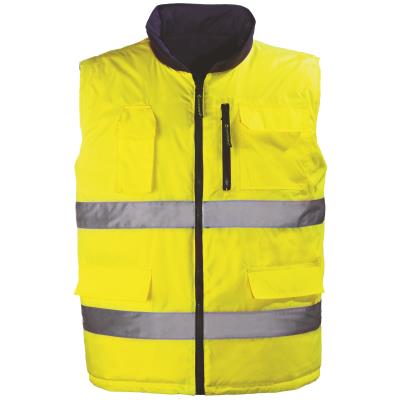 EUROPROTECTION-Gilet réversible Jaune fluo HIWAY-7HWGY