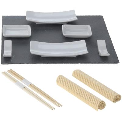 Comparer les prix de Set sushi - 11 pièces - Ardoise noir